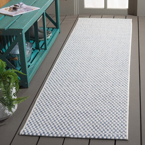 Safavieh Sisal All-weather SAW460 Blue / Ivory Area Rug Room Scene Feature