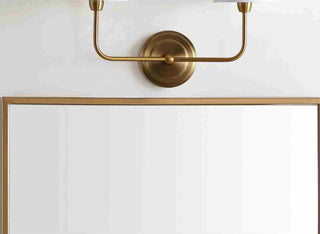 Safavieh Ezra SCN4015A Brass Lamp Room Scene Off Feature