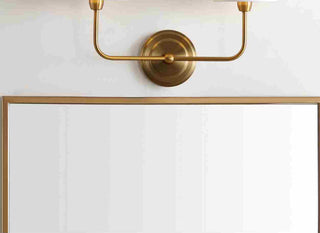 Safavieh Ezra SCN4015A Brass Lamp Room Scene On Feature