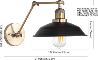 Safavieh Kingston SCN4026A Brass / Black Lamp main image