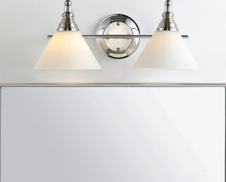 Safavieh Radnor SCN4061A Nickel / White Lamp Room Scene On Feature