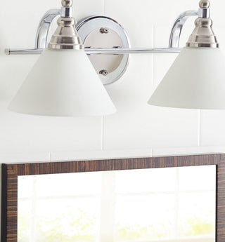 Safavieh Radnor SCN4061A Nickel / White Lamp Room Scene On Feature