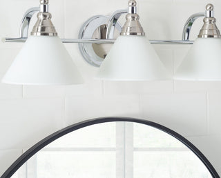 Safavieh Panya SCN4062A Nickel / White Lamp Room Scene On Feature