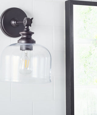 Safavieh Neri SCN4065A Oil Rub Bronze / Clear Lamp Room Scene On Feature