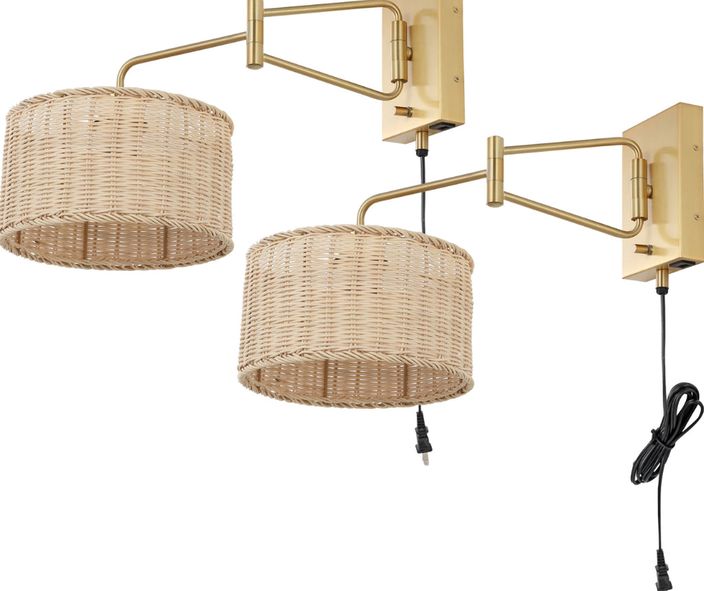 Safavieh Bramley SCN4076A Natural / Brass Lamp main image