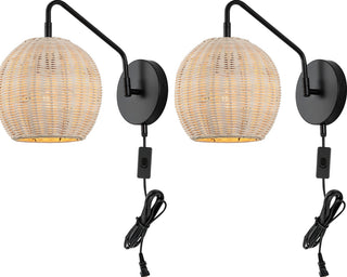Safavieh Grigory SCN4079A Natural / Black Lamp Main On