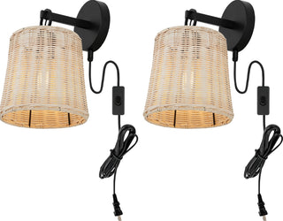 Safavieh Ciaran SCN4080B Natural / Black Lamp Main On