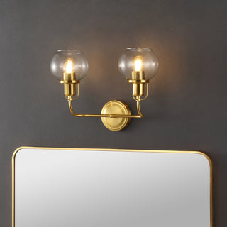 Safavieh Fenris SCN4082A Brass / Clear Lamp Room Scene On Feature