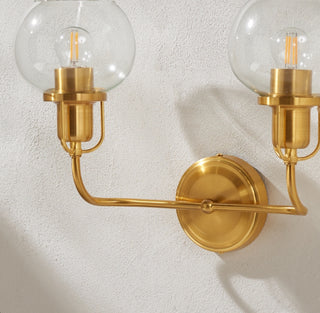 Safavieh Fenris SCN4082A Brass / Clear Lamp Room Scene Off Feature