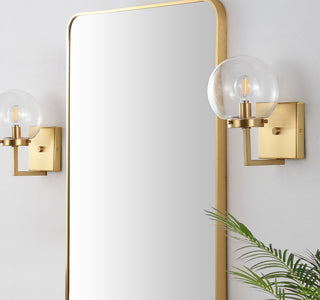 Safavieh Ganon SCN4084A Brass / Clear Lamp Room Scene Off Feature