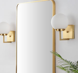 Safavieh Ganon SCN4084B Brass / White Lamp Room Scene Off Feature