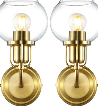 Safavieh Huron SCN4085A Brass / Clear Lamp Main On