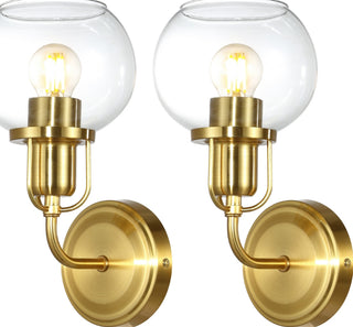 Safavieh Huron SCN4085A Brass / Clear Lamp Main On