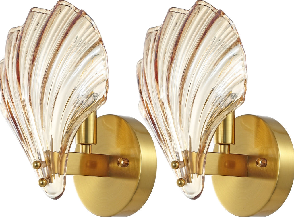 Safavieh Sirena SCN4087A Amber / Brass Lamp main image