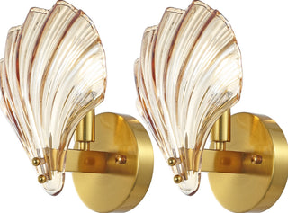 Safavieh Sirena SCN4087A Amber / Brass Lamp Main On