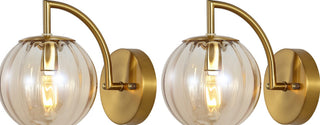 Safavieh Psylla SCN4088A Amber / Brass Lamp Main On