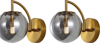 Safavieh Psylla SCN4088B Smoke Grey / Brass Lamp Main On