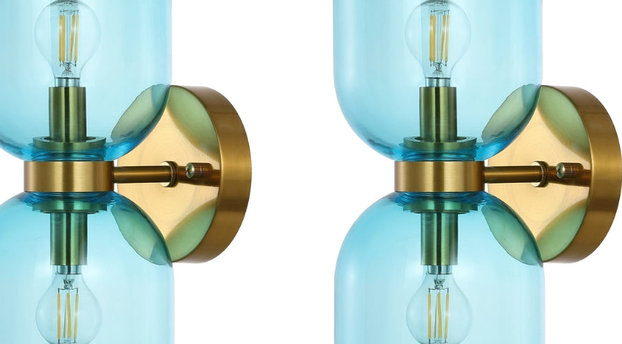 Safavieh Solyn SCN4089A Blue / Brass Lamp main image