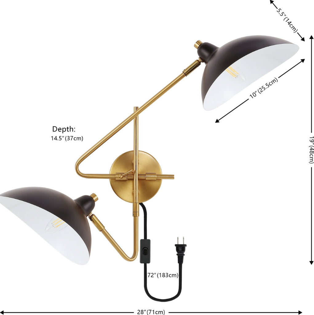 Safavieh Aspera SCN4091A Brass / Black Lamp main image