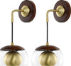 Safavieh Poloma SCN4100A Dark Walnut / Brass Lamp main image