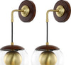 Safavieh Poloma SCN4100A Dark Walnut / Brass Lamp Main On