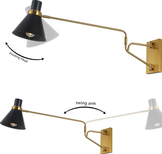 Safavieh Cleome SCN4112A Brass / Black Lamp main image
