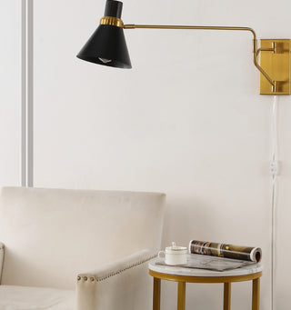 Safavieh Cleome SCN4112A Brass / Black Lamp Room Scene Off Feature