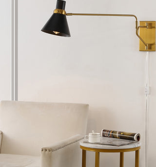 Safavieh Cleome SCN4112A Brass / Black Lamp Room Scene On Feature