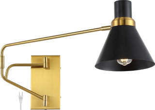 Safavieh Cleome SCN4112A Brass / Black Lamp Main On