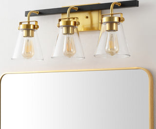 Safavieh Rayney SCN4118A Brass / Black Lamp Room Scene Off Feature