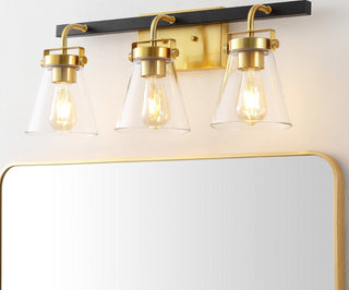 Safavieh Rayney SCN4118A Brass / Black Lamp Room Scene On Feature