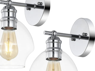 Safavieh Solynn SCN4131B Chrome / Clear Lamp Main On