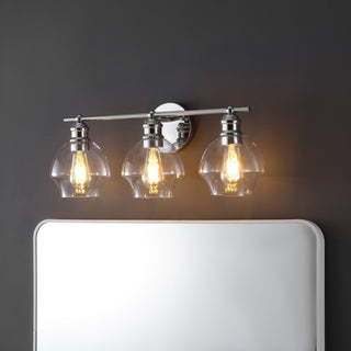 Safavieh Mylsa SCN4132B Chrome / Clear Lamp Room Scene On Feature