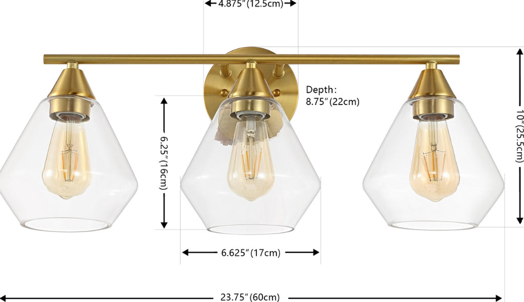 Safavieh Amani SCN4134A Brass / Clear Lamp main image
