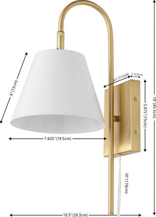 Safavieh Rhoeva SCN4145A Brass / White Lamp Main On
