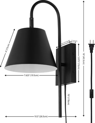 Safavieh Rhoeva SCN4145B Black Lamp Main On
