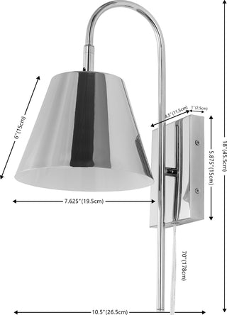 Safavieh Rhoeva SCN4145C Chrome Lamp Main On
