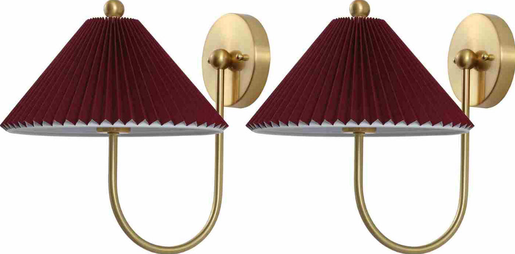 Safavieh Chrissy SCN4149A Burgundy / Brass Lamp main image