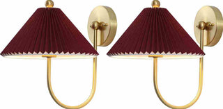 Safavieh Chrissy SCN4149A Burgundy / Brass Lamp Main On