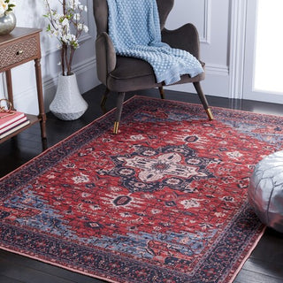 Safavieh Serapi SEP560 Red / Navy Machine Washable Area Rug