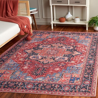 Safavieh Serapi SEP612 Red / Blue Machine Washable Area Rug