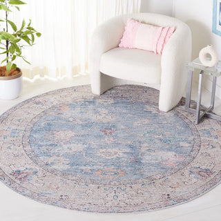 Safavieh Serapi SEP666 Blue / Beige Machine Washable Round Area Rug Room Scene