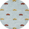 Safavieh Kids SFK806L Light Blue / Yellow Area Rug Round