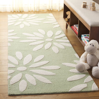 Safavieh Kids SFK914W Sage / Ivory Area Rug Room Scene Feature