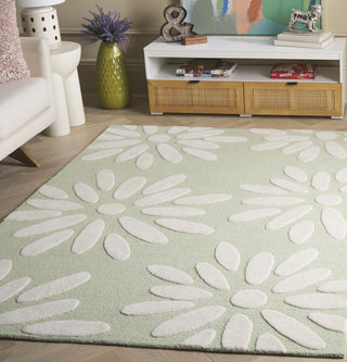 Safavieh Kids SFK914W Sage / Ivory Area Rug Room Scene Feature