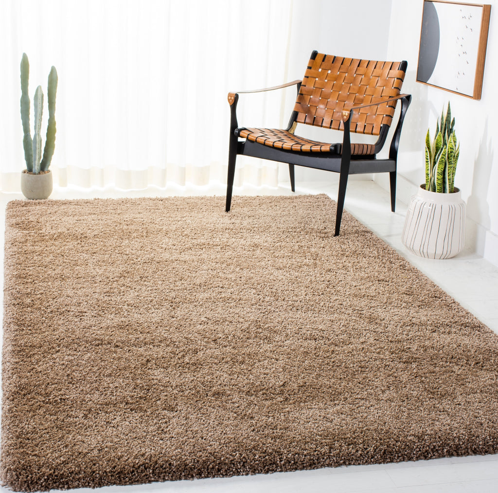 Safavieh Milan Shag SG180-1414 Dark Beig Area Rug Room Scene Feature