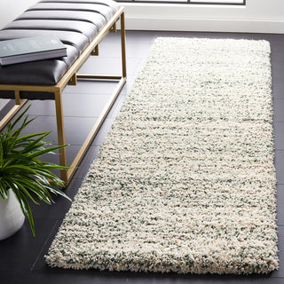 Safavieh Hudson Shag SGH295X Ivory / Green Area Rug Room Scene Feature