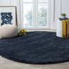 Safavieh Santa Monica Shag SGN725-7070 Navy Area Rug Room Scene Feature