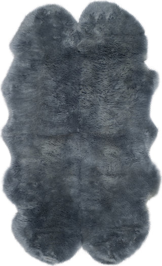 Safavieh Sheep Skin SHS121 Steel Blue Area Rug Main