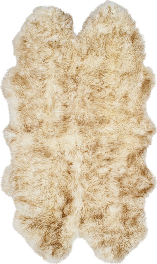 Safavieh Sheep Skin SHS121 Off White / Coco Brown Area Rug Main